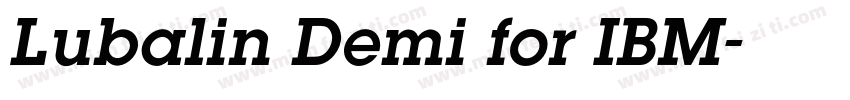 Lubalin Demi for IBM字体转换